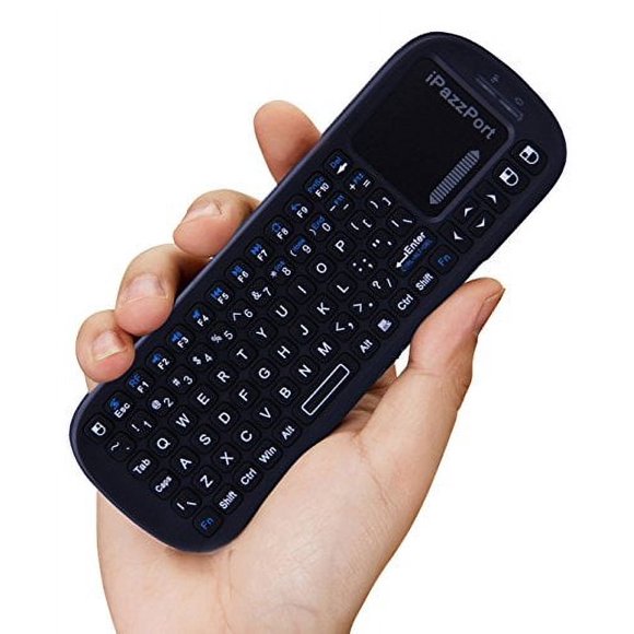 iPazzPort Wireless Mini Handheld Keyboard with Touchpad Mouse Combo for Android TV Box and Raspberry Pi 3 and HTPC and XBMC KP-810-19S - Black