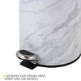 thumbnail image 4 of bote de basura marble metal con pedal y tapa 5 l, 4 of 5