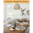thumbnail image 5 of 13 Inch Round Placemats Set of 4, Yellow Sunflowers Non Slip Heat Insulation PP Table Mats, Vintage Country Flowers Butterfly Wood Board Washable Place Mats for Kitchen Dining Party Table Decor, 5 of 7