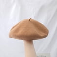 thumbnail image 1 of LinYooLi Ishihara Rimi Hat Vintage British Wool Beret Thick Japanese Painter Hat Korean Version Versatile Pumpkin Hat Girl, 1 of 9