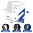 thumbnail image 5 of Danoni Clear Acrylic Sign Holder, Document Brochure Display with Vertical Slant - 12 Pack 8.5x11 inches, 5 of 5