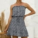 thumbnail image 5 of Vestido HUOGUO de verano sin tirantes con estampado sin mangas para mujer, 5 of 5