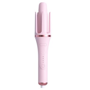 HLONKFully Automatic Hair Curling Iron Rollers Wand Care for Fine Pink Abs Student