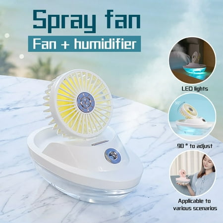 

New for 2024 under cabinet lighting in clearance Moisturizing Fan Mini USB Humidifying Fan Moisturizing Spray Fan Night Light