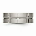 thumbnail image 3 of Solid Titanium Grooved 8mm Men's Matte Brushed Finish and Wedding Band Ring Size 9, 3 of 7