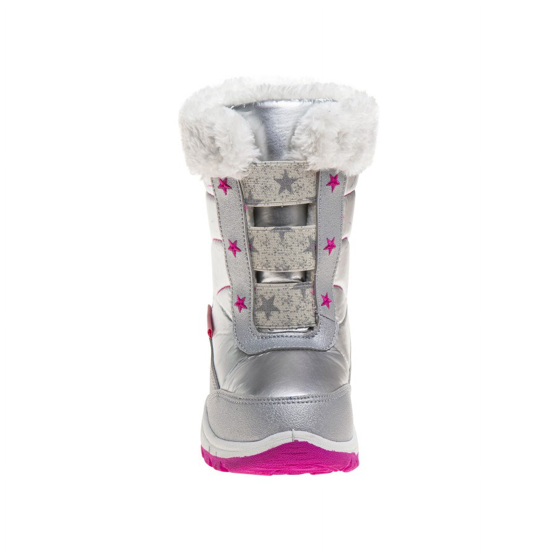 Rugged Bear Little Kids  Girls Snow Boots  , Silver, 9