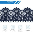 thumbnail image 4 of Uxcell Cinta de Encaje Ancha de 4" de 5 Yardas con Patrón Floral en Encaje Azul Marino para Costura, 4 of 6