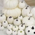 thumbnail image 4 of BinKFF 16 Pcs Assorted Sizes Artificial Pumpkins, Large Black Fake Pumpkin Fall Decor for Autumn Harvest Thanksgiving Halloween Decoration Faux Pumpkins for Outdoor Decorating, 4 of 5