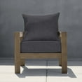 thumbnail image 2 of Textured Solid Charcoal Grey Deep Seating Cushion Set, 2 of 8