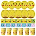 thumbnail image 2 of New Birthday Party Decorations Kits Pikachu Theme Paper Plates Napkins Cups Balloons Baby Shower for Kids Event Supplies, 2 of 5