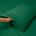 thumbnail image 5 of 1800 Thread Count 4 Piece Deep Pocket Egyptian Comfort Bedroom Bedding Sheet Set King Size Hunter Green Colour, 5 of 6