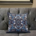 thumbnail image 5 of Amrita Sen Designs CAPL1011BrCDS-BL-20x20 20 x 20 in. Floral Paisley Broadcloth Indoor & Outdoor Blown & Closed Pillow - Turquoise, Purple & Indigo, 5 of 5