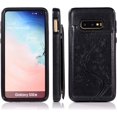 thumbnail image 4 of Phone Case for Samsung Galaxy S10e with Tempered Glass Screen Protector and Card Holder Wallet Cover Stand Flip Leather Cell Accessories Glaxay S 10e Gaxaly 10se Galaxies Se10 Cases Women Men Black, 4 of 13