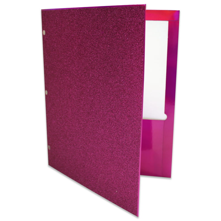 Paper Junkie RNAB093SDBMB3 2 pack sparkly pink 3 ring binder with