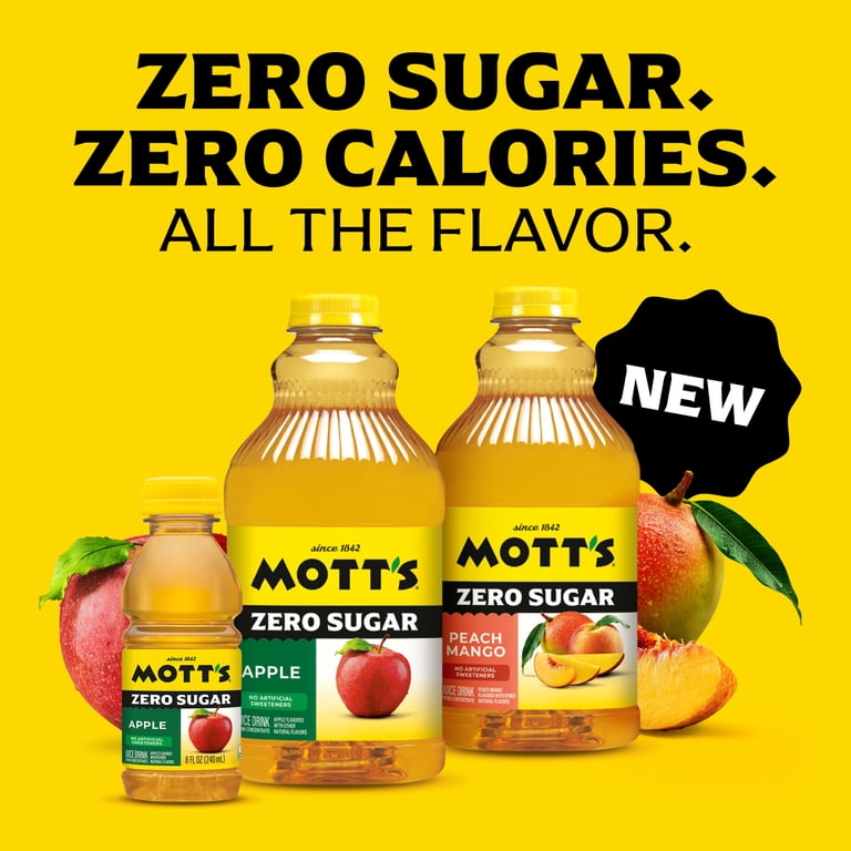 Mott's Zero Sugar Apple Juice, 8 fl oz Bottles, 6 Pack photo 4