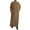 Coffee, variant on Men's Muslim Robe Lightweight Crew Neck Gown Casual Long Sleeve Pajama Shirt Soild Color Nightshirt with Pocket
