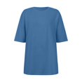 thumbnail image 4 of Camiseta deportiva de manga corta para mujer, tallas grandes - Camiseta holgada con aberturas - Poliéster y spandex - Tallas S-XXL, 4 of 5