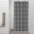 thumbnail image 2 of Black White Diamond Checkered Pattern Shower Curtain 36"x72" ,Bathroom Decorative Shower Curtains Set with 12 Hooks,Modern Waterproof Washable Shower Curtain, 2 of 6