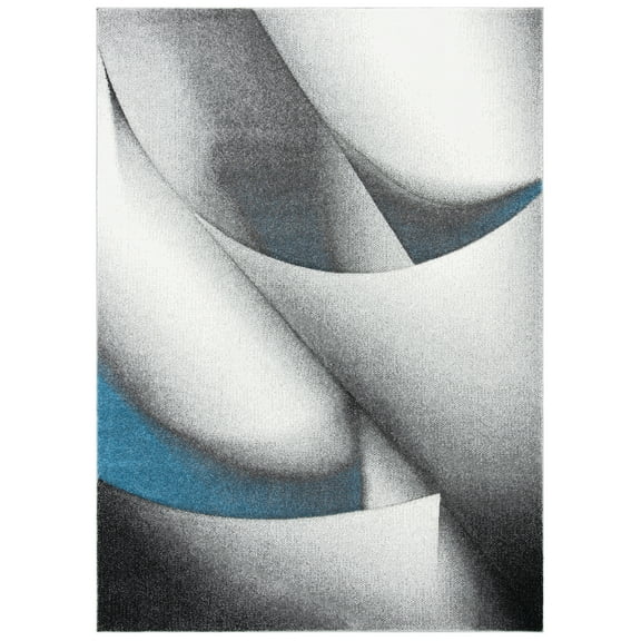 SAFAVIEH Hollywood Salome Abstract Area Rug, Grey/Blue, 6'7" x 9'