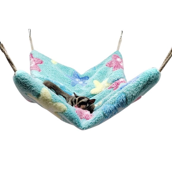 Small Pet Hammock Plush Warm Hanging Nest Sleeping Bed for Hamster Squirrel Rat