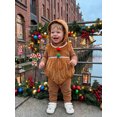 thumbnail image 4 of RUINIXCW Newborn Baby Christmas Costume Infant Baby Girl Boy Christmas Outfit Fall Winter Fleece Romper Sleeveless Hooded Zipper Xmas Cosplay Clothes, 4 of 9