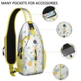 thumbnail image 2 of Crossbody Sling Backpack for Women Men Pineapple Starfish Shoulder Sling Crossbody Casual Chest Bag for Travel Sports Running Hiking, 2 of 6