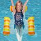 thumbnail image 5 of Hamaca De Agua Colchón de aire inflable de PVC para niños, plegable, duradero para piscina de verano (naranja), 5 of 6