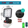 thumbnail image 1 of Para Ma*kita Linterna de Batería Li-ion de 14.4V-18V Linterna para Exteriores Luz de Trabajo LED Inalámbrica de 3.3 Pulgadas Lámpara de Acampar Iluminación de Emergencia, 1 of 9