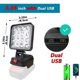 thumbnail image 1 of Para Ma*kita Linterna de Batería Li-ion de 14.4V-18V Linterna para Exteriores Luz de Trabajo LED Inalámbrica de 3.3 Pulgadas Lámpara de Acampar Iluminación de Emergencia, 1 of 9