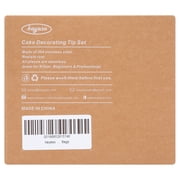 Kayaso Cake Decorating Icing Piping Tip Set, 10 X-large Decorating Tips Stainless Steel Plus 20 Disposable Pastry Bags