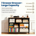 thumbnail image 7 of edx Fabric Dresser with 7 Drawers, Retro Flower Design, Chest of Drawers with Sturdy Steel Frame, Wood Top for Bedroom, Living Room, Hallway, 7 of 7