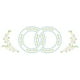 Taies d'Oreiller Estampillées avec Bordure de Perle Blanche 2/anneaux de Mariage en Pkg – image 2 sur 3
