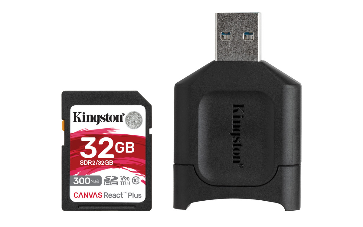 Kingston 32GB Canvas React Plus SDHC V90 UHS-II Memory Card with SD Card Reader - image 2 of 2