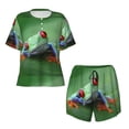 thumbnail image 4 of Lsque Red-Eyed Tree Frog-1 Women's Short-Sleeved Pajama Set - 2 Piece Soft and Lightweight Sleepwear Set-Large, 4 of 9