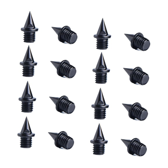Pitycbo 16Pcs Track and Field Running Spikes Track Shoe Spikes Sturdy Lightweight Adults Black