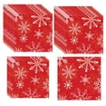 thumbnail image 2 of Seyotauo 25 Pcs Christmas Paper Napkin Snowflake Disposable Luncheon Napkin Red Holiday Dinner Hand Napkin for Xmas Home Party Decoration Supplies, 6.7 x 6.7 Inch, 2 of 6
