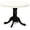 Ant-lbk-tp, variant on ANT-OLW-TP Antique Kitchen Dining Table - a Round Wooden Table Top with Pedestal Base, 36x36 Inch, Oak & Linen White