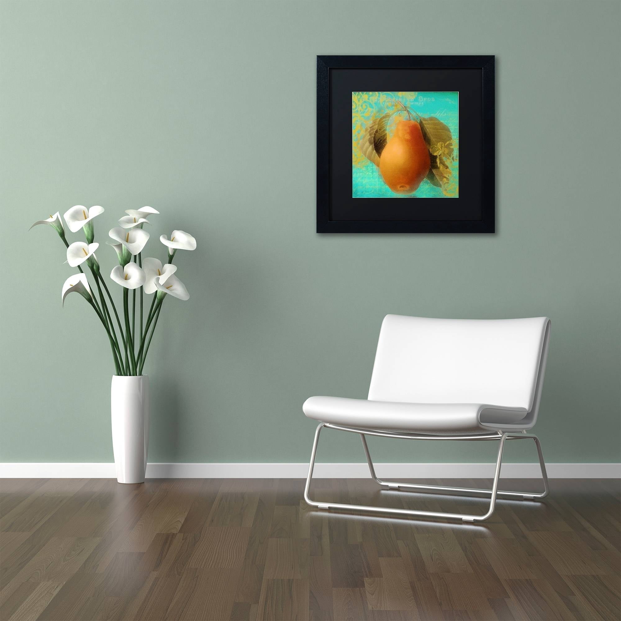 Trademark Fine Art "Glowing Fruits IV" Canvas Art by Color Bakery Black Matte, Black Frame