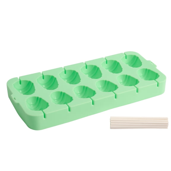 Way To Celebrate Silicone 12 Cavity Cake Pop Pan Eggs Green