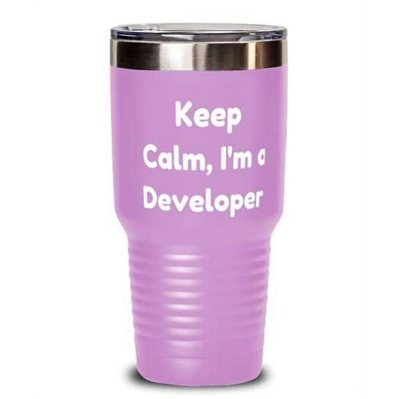 Special Developer 30oz Tumbler, Keep Calm, I'm a, For Coworkers, Present From Co