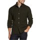 thumbnail image 1 of Suéter tipo cárdigan resistente a la intemperie para hombre con punto de gofre, verde, mediano, 1 of 1