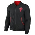 thumbnail image 4 of Men's Darius Rucker Collection by Fanatics Black/Red Philadelphia Phillies Reversible Full-Zip Bomber Jacket, 4 of 5