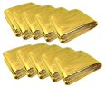 thumbnail image 1 of 10 Pieces Emergency Blanket Folding Golden 210X160Cm Silver + Golden, 1 of 7