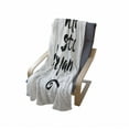 thumbnail image 3 of Lettering Soft Flannel Fleece Blanket, Never Stop Dreaming Message Written in Murky Grunge Tones Psychological, Cozy Plush for Indoor and Outdoor Use, 70" x 90", Charcoal Grey White, by Ambesonne, 3 of 5