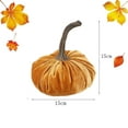 thumbnail image 3 of Pakyozj Handmade Velvet Pumpkins Decor,Super Soft Stuffed Pumpkin with Exquisite Craftsmanship for Fall Halloween Thanksgiving Decoration 6in, 3 of 3