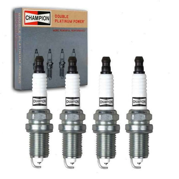 4 pc Champion Double Platinum Spark Plugs compatible with Mitsubishi Lancer 2009-2017