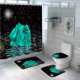 thumbnail image 1 of Cortina de ducha de poliéster con diseño de flores, impermeable, resistente a la humedad y al moho, para baño, 1 of 6