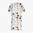 thumbnail image 5 of Feancey Trendy Midi Dresses for Women Summer Plus Size T-Shirt Dress V Neck Casual Oversized Dresses Short Sleeve Loose Vacation Dress with Pockets Multicolor L, 5 of 6