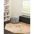 thumbnail image 3 of Rugs.com Lola Collection Rug – 4 Ft Octagon Yellow Medium Rug Perfect For Living Rooms, Kitchens, Entryways, 3 of 9