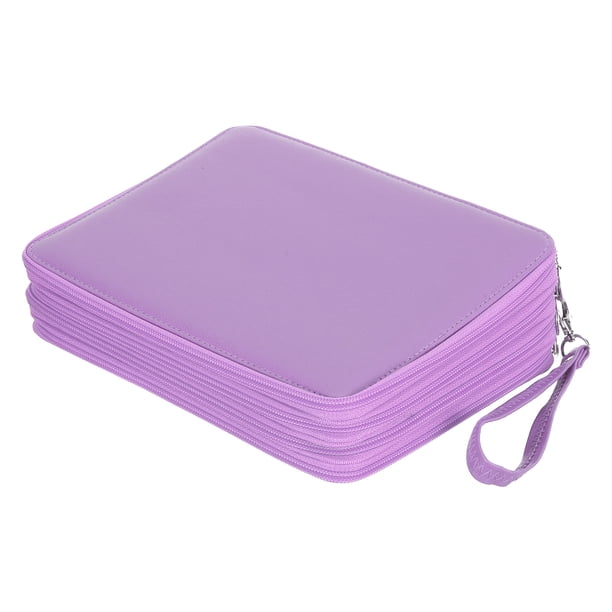 PTOOTP Estuche Grande Para Lápices Y Bolígrafos Morado Con Asa Para Transporte Y Organización